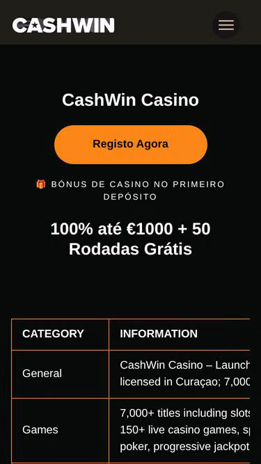Screenshot of cashwin.pt