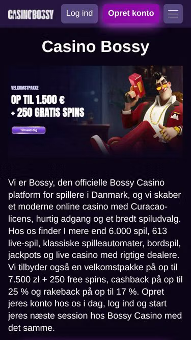 Screenshot of casinobossy.dk