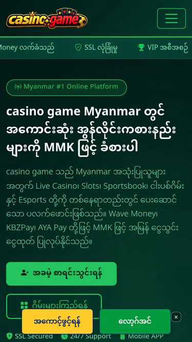 Screenshot of casinogame.cv