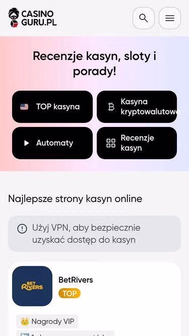Screenshot of casinoguru.pl