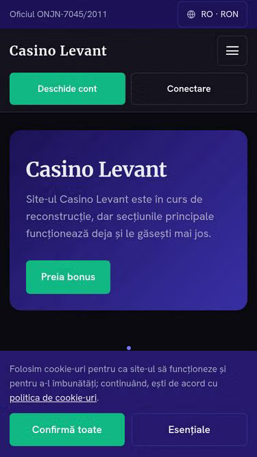 Screenshot of casinolevant.ro