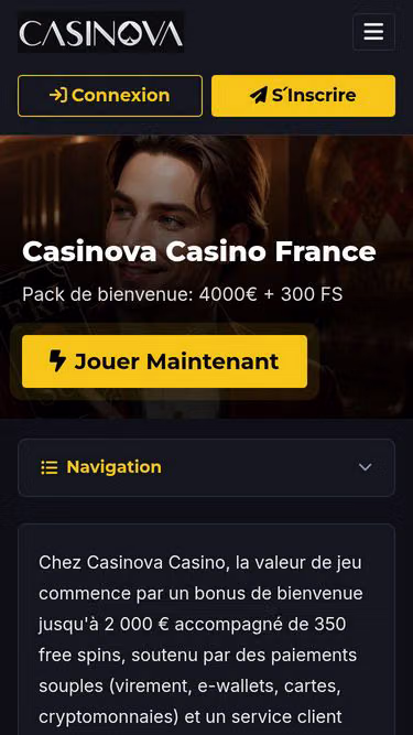 Screenshot of casinova.top