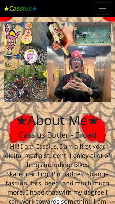 Screenshot of cassius.rocks