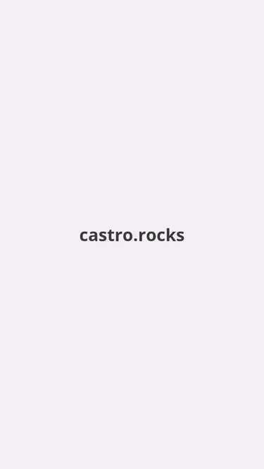 Screenshot of castro.rocks
