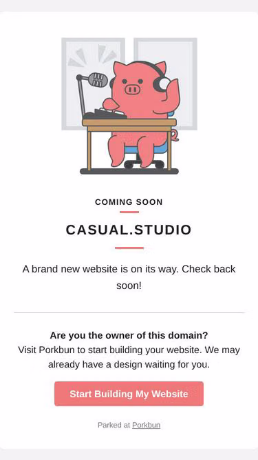 Screenshot of casual.studio