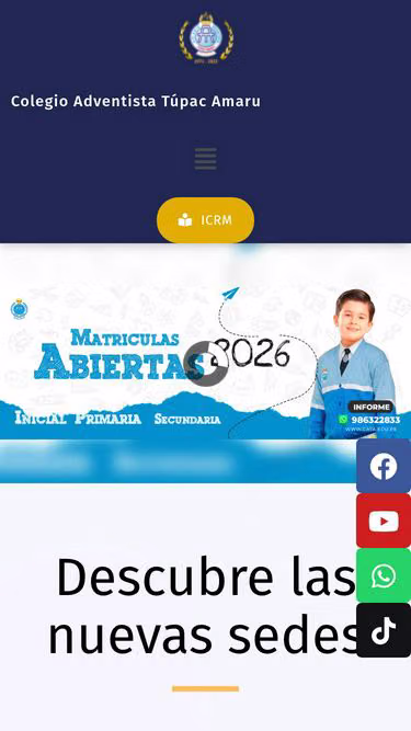 Screenshot of cata.edu.pe