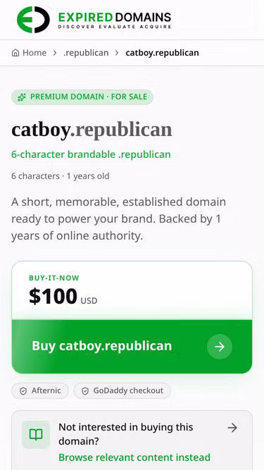 Screenshot of catboy.republican