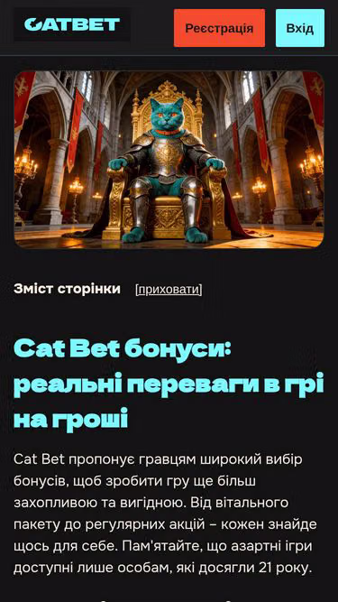 Screenshot of catcasino.chernihiv.ua