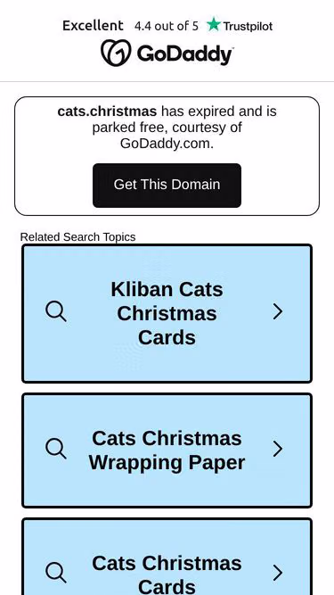 Screenshot of cats.christmas