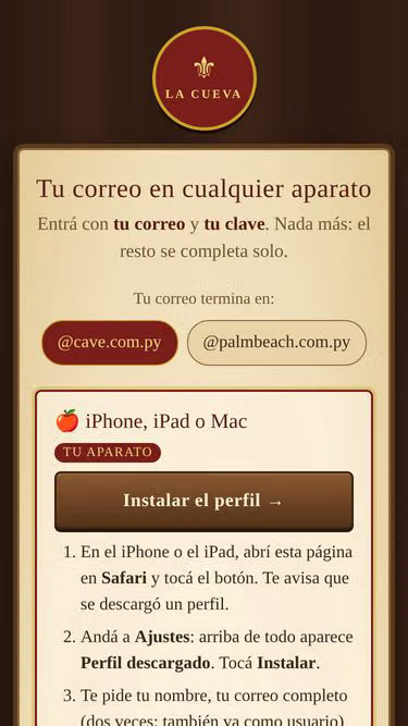 Screenshot of cave.com.py