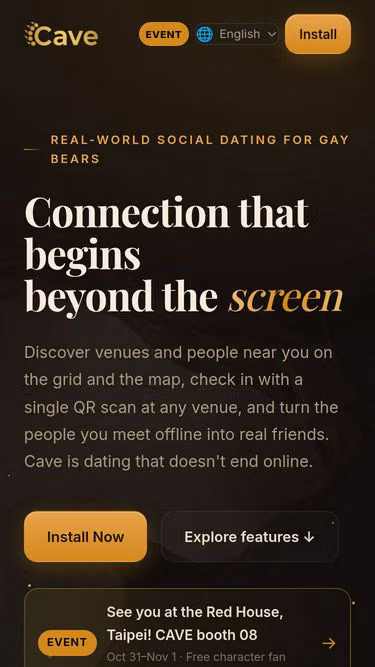 Screenshot of cave.page