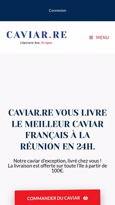 Screenshot of caviar.re
