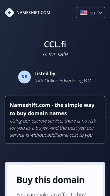 Screenshot of ccl.fi