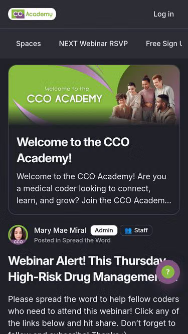 Screenshot of cco.academy