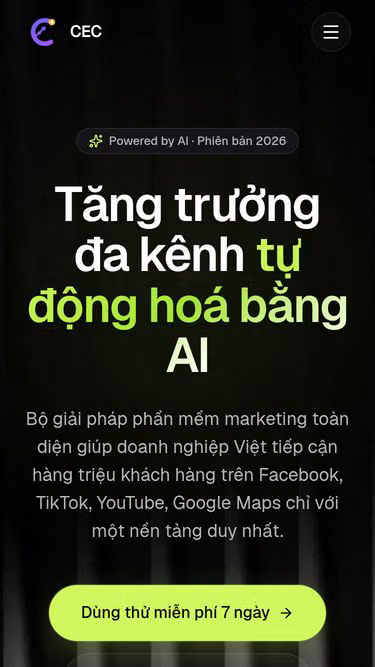 Screenshot of cec.vn