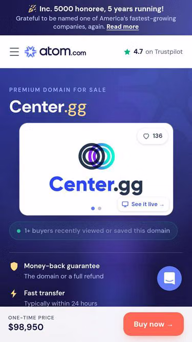 Screenshot of center.gg