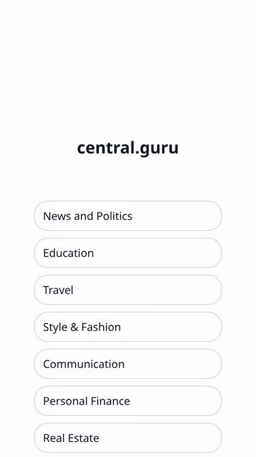 Screenshot of central.guru