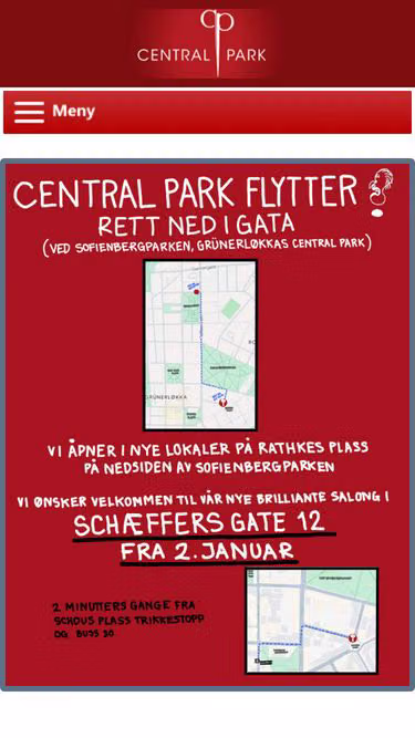 Screenshot of centralpark.no