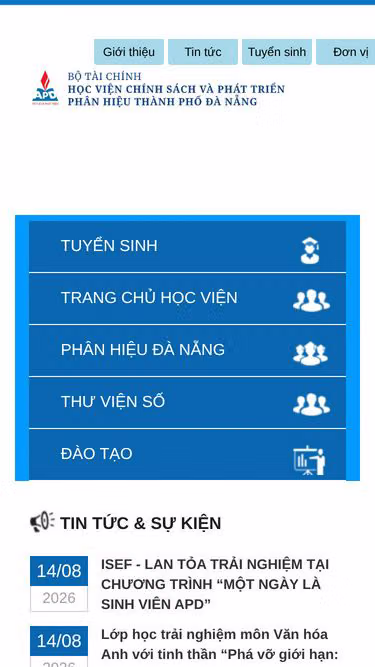 Screenshot of cep.edu.vn