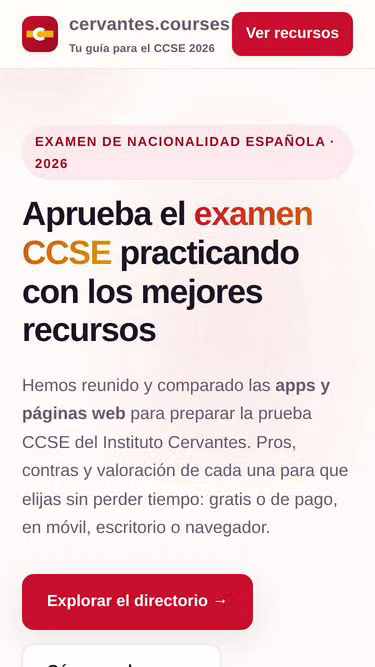 Screenshot of cervantes.courses