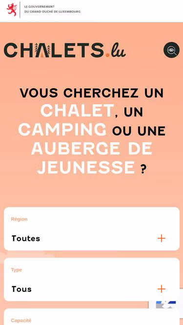 Screenshot of chalet.lu