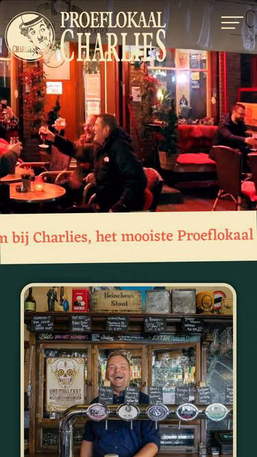 Screenshot of charlies.nl