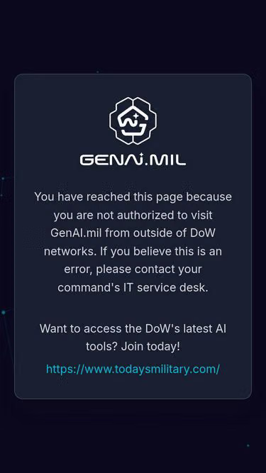 Screenshot of chat.mil