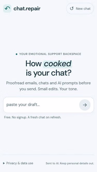 Screenshot of chat.repair
