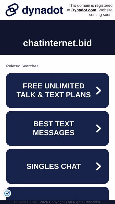 Screenshot of chatinternet.bid
