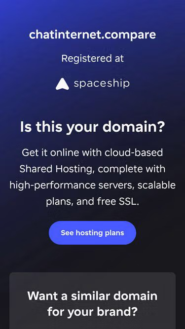 Screenshot of chatinternet.compare