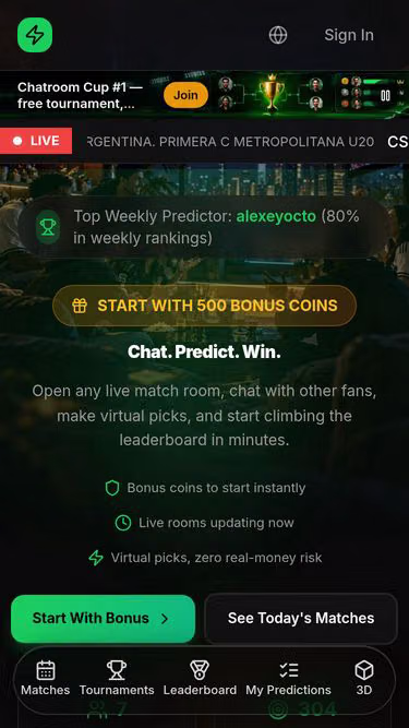 Screenshot of chatroom.bet