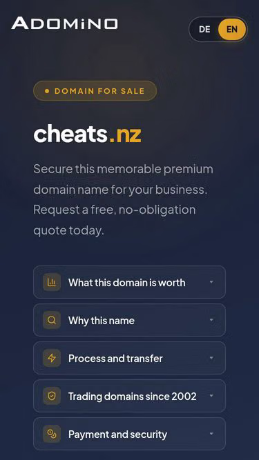 Screenshot of cheats.nz