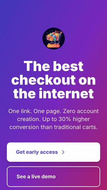 Screenshot of checkout.best