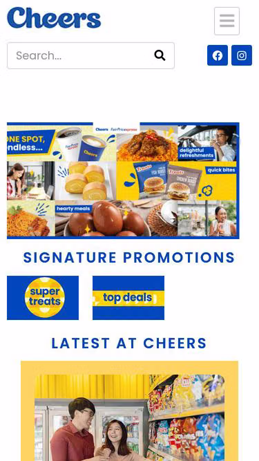 Screenshot of cheers.com.sg
