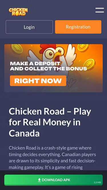 Screenshot of chicken-road.diy