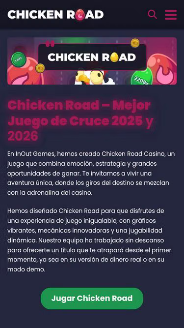 Screenshot of chicken-road.es