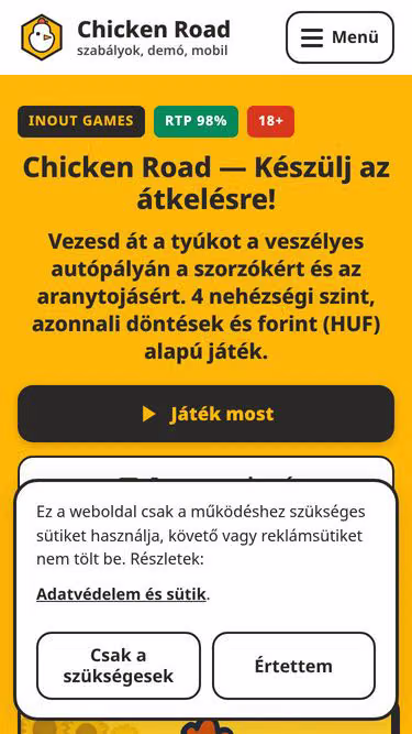 Screenshot of chickenroad2.eu