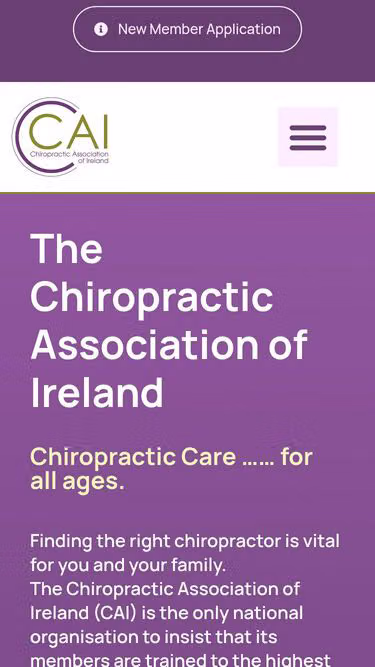 Screenshot of chiropractic.ie