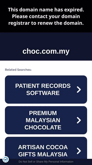Screenshot of choc.com.my