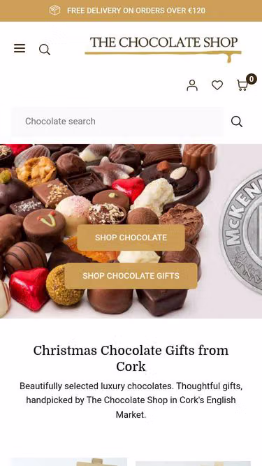 Screenshot of chocolate.ie