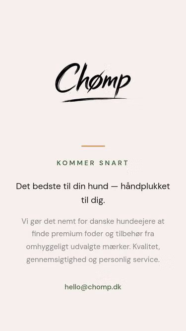 Screenshot of chomp.dk