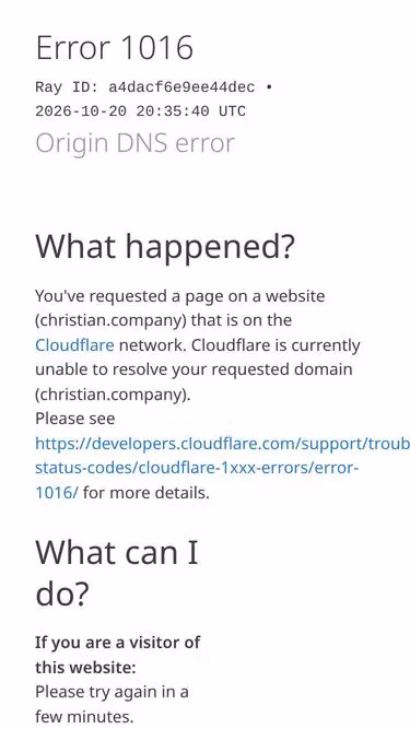 Screenshot of christian.company