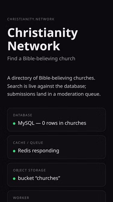 Screenshot of christianity.network