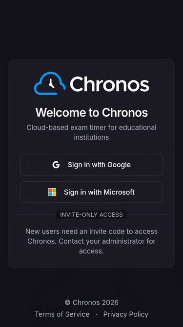 Screenshot of chronos.education