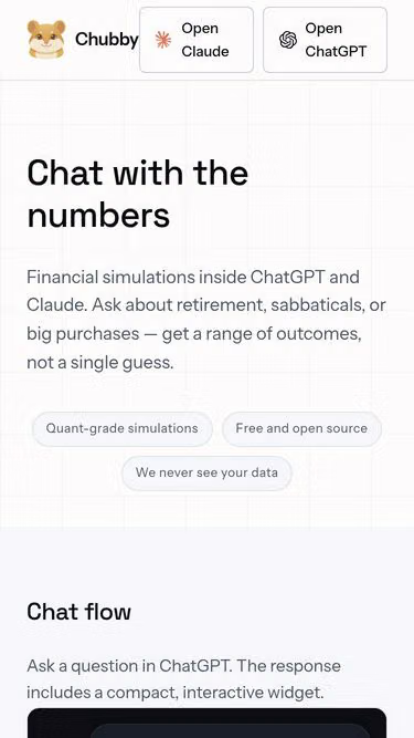 Screenshot of chubby.fyi