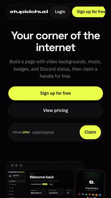 Screenshot of chud.site