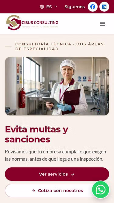 Screenshot of cibus.com.pe
