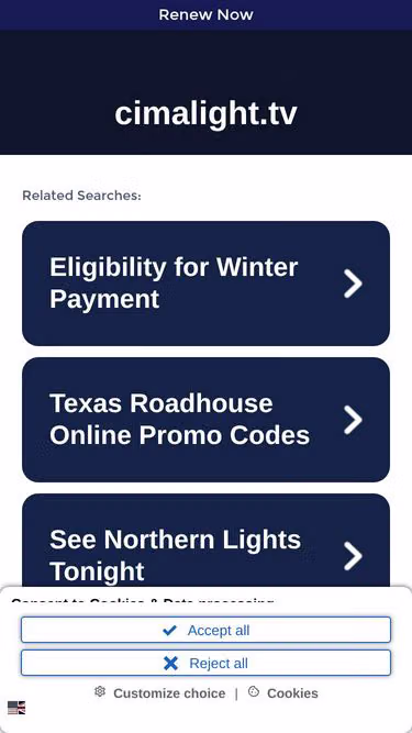 Screenshot of cimalight.tv