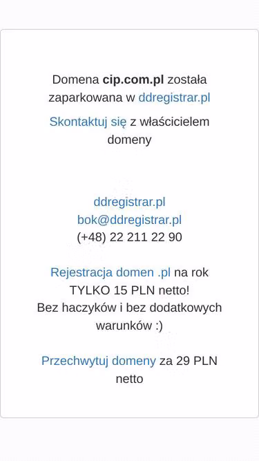 Screenshot of cip.com.pl