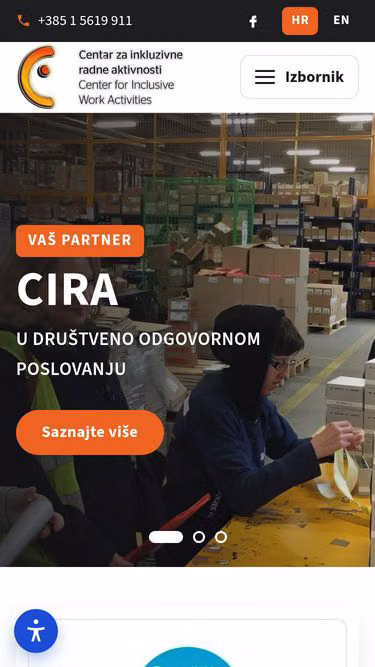 Screenshot of cira.hr
